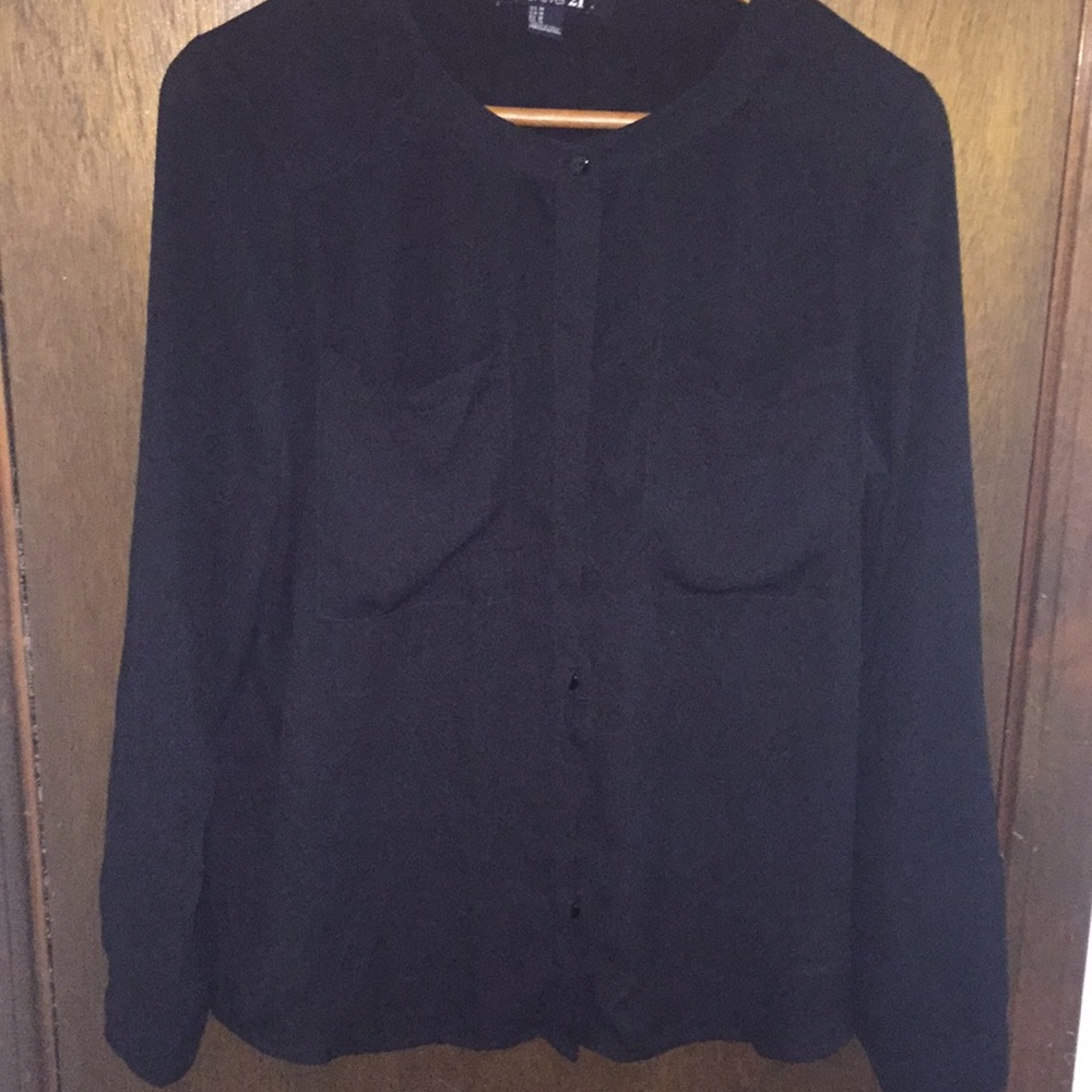 Black Button Down Blouse